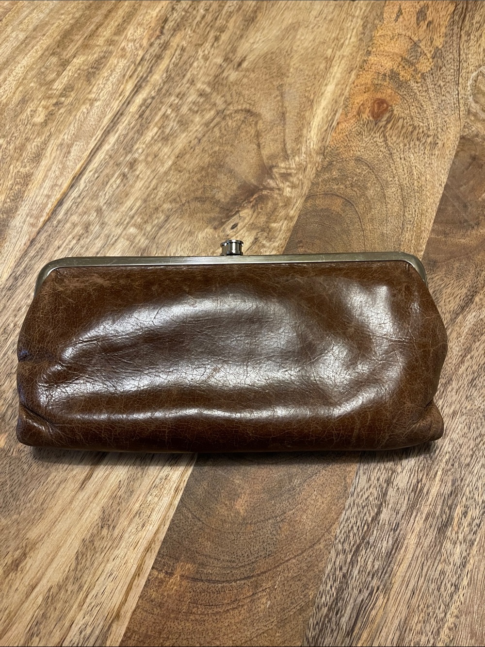 Hobo Lauren Brown Leather Clutch Wallet